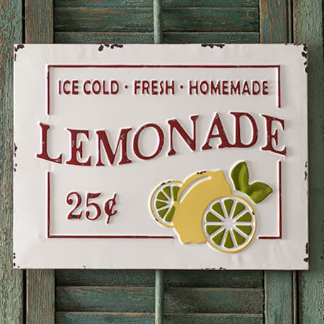 Colonial Tin Works Lemonade Metal Sign