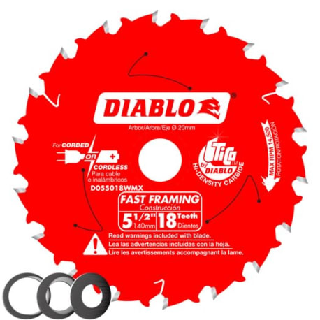 Diablo 5-1/2-In. 18-Tooth Fast Framing Saw Blade