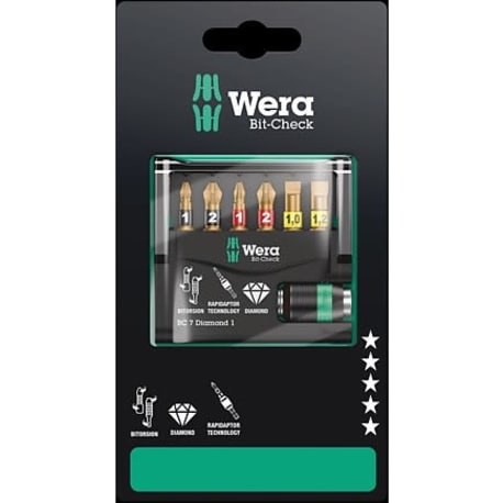 Wera Bit-Check Diamond Set, 7 Pieces