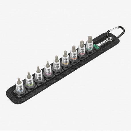 Wera Belt Rail 1/4 in. Drive SAE Hex Plus Bit Socket Set, 10 Pieces