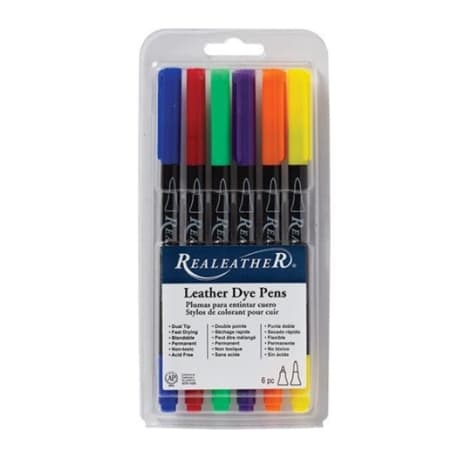 Weaver 6-Pack Leather Dye Pens, Basic