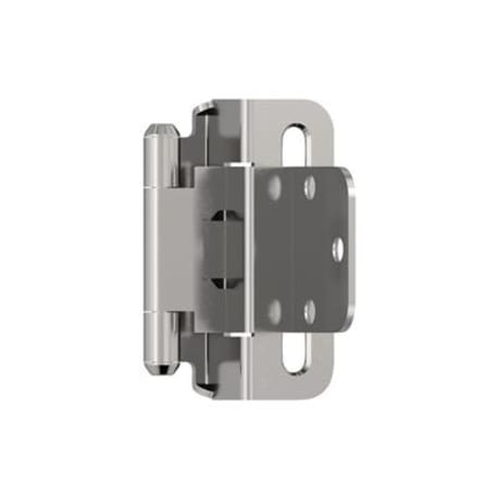 Amerock 3/8" Inset Self-Closing Partial Wrap Satin Nickel Cabinet Hinge