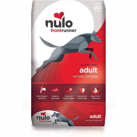 Nulo Frontrunner Protein Beef, Barley & Lamb Recipe Dry Adult Dog Food, 23 lb.