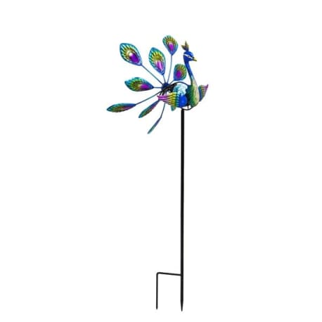 Evergreen Solar Peacock Staked Wind Spinner