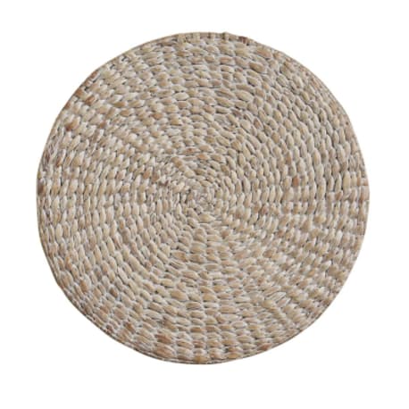 Park Designs Braided Hyacinth White Round Placemat, 15 in.