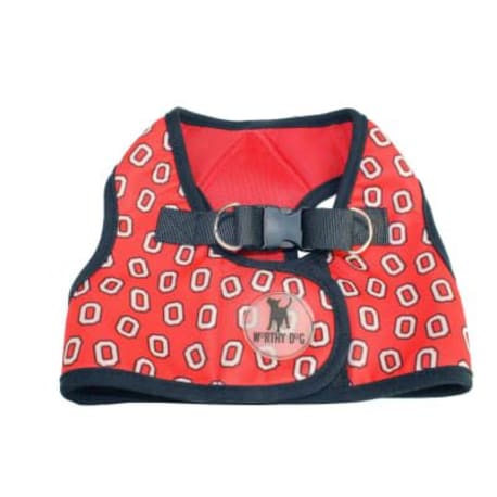 Worthy Dog Large Ohio State Block "O" Dog Harness