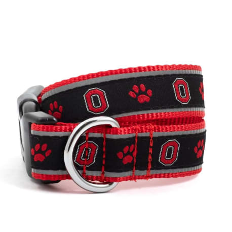 Worthy Dog Large Ohio State Block "O" Collar