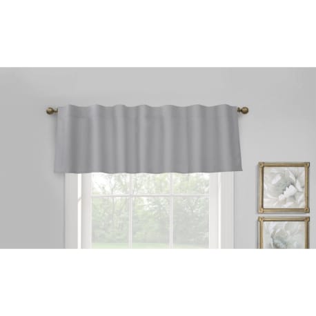 Commonwealth Home Fashions Prescott Gray Scallop Valance