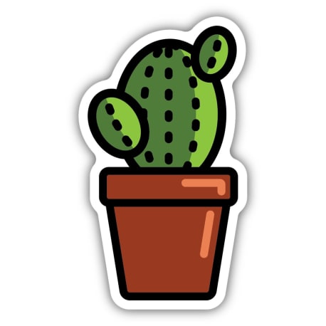 Stickers Northwest Potted Cactus Sticker