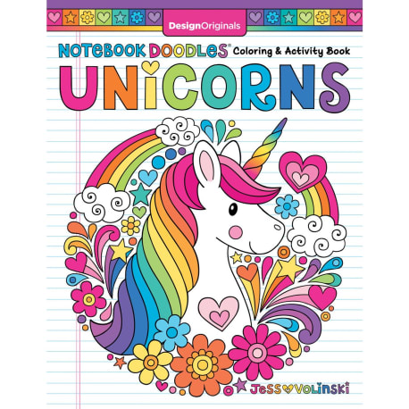 Design Originals Notebook Doodles Unicorn Coloring & Activity Book