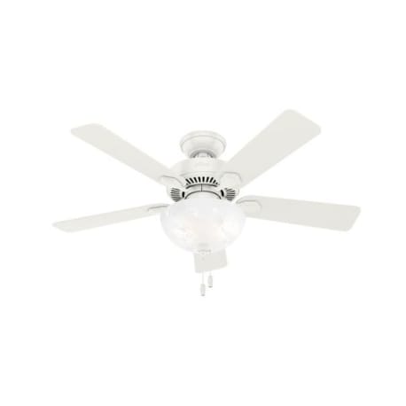 Hunter Swanson Fresh White Ceiling Fan with LED Bowl Light, 44 in.