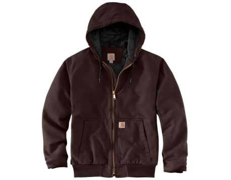 Carhartt Men's Dark Brown Duck Active Jacket, Tall Medium