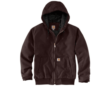 Carhartt Men's Dark Brown Duck Active Jacket,  Large Tall