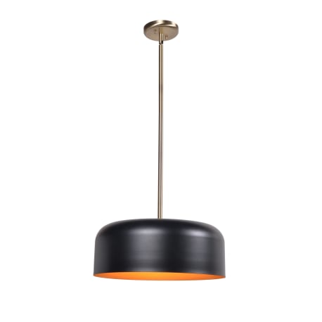 Kenroy Porter Large Two Light Pendant, Matte Black