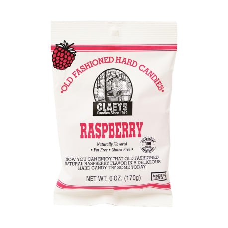 Claeys Candy Raspberry Old Fashioned Hard Candy, 6 oz.