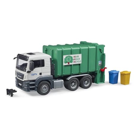 Bruder MAN TGS Rear Loading Green Garbage Truck