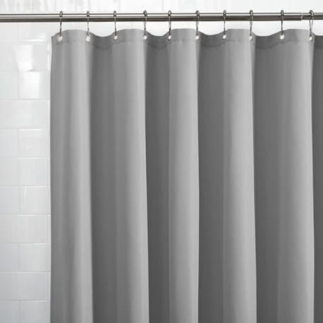 Zenith Grey Waterproof Shower Curtain Liner