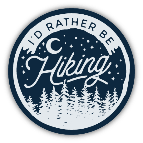 Rather be hiking Waterproof Sticker — NATURE WALK