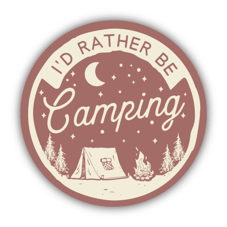 Stickers Northwest I'd Rather Be Camping Sticker