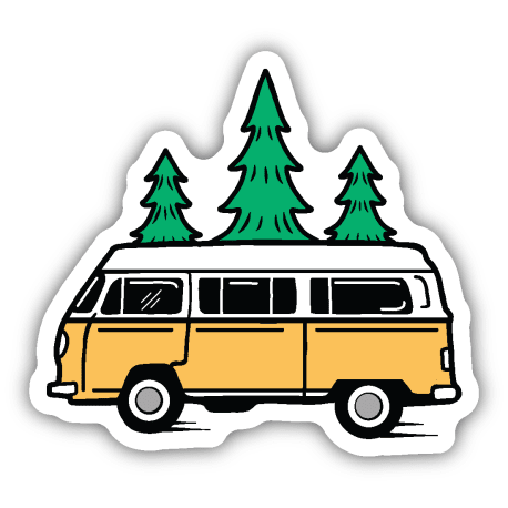 Stickers Northwest Bus and Trees Sticker