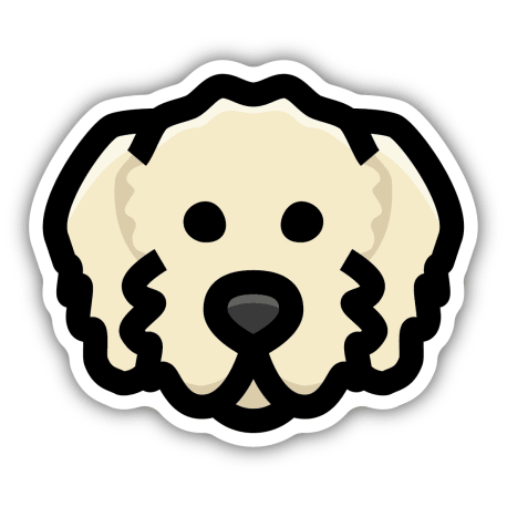 Stickers Northwest Cream Labradoodle Face Sticker