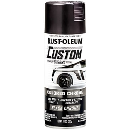 Rust-Oleum Custom Colored Chrome Automotive Spray Paint Black Chrome, 10 oz