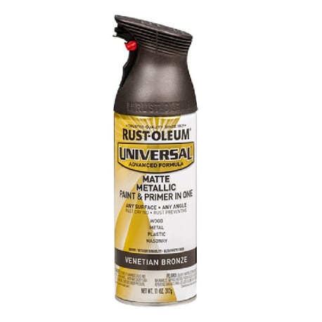 Rust-Oleum Universal Premium Matte Metallic Spray Paint, Venetian Bronze, 11 oz.