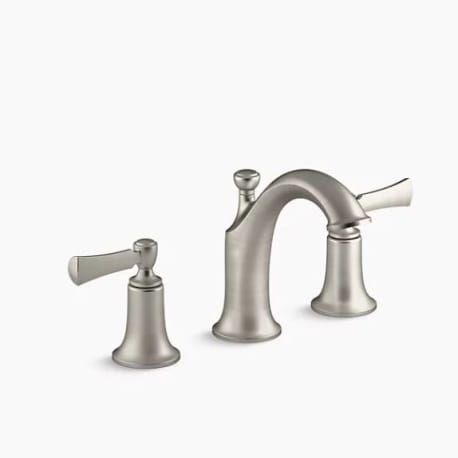 Kohler Elliston Two Handle Lever Widespread Bathroom Faucet, Brushed Nickel