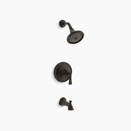 Kohler Elliston Rite-Temp Bath and Shower Trim with Valve, Oil Rubbed Bronze