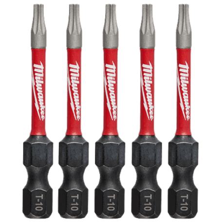 Milwaukee SHOCKWAVE™ Impact Duty™ 2" T10 TORX Bits, 5-Pack