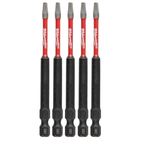 Milwaukee SHOCKWAVE™ Impact Duty™ 3-1/2" SQ1 Square Bits, 5-Pack