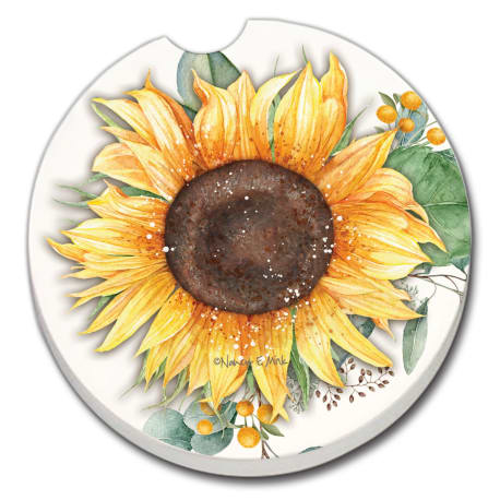 Highland home Sunflower Fields Car Coaster