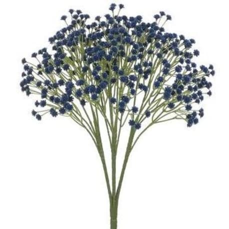 Allstate Floral Royal Blue Baby's Breath Bush, 15 in.