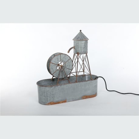 Special T Galvanized Tank and Wheel Fountain