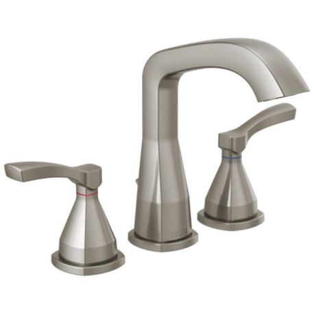 Delta Stryke Stainless Steel Two Handle Widespread Bathroom Faucet