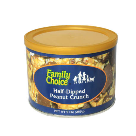 Family Choice Half-Dipped Peanut Crunch Squares, 9 oz.