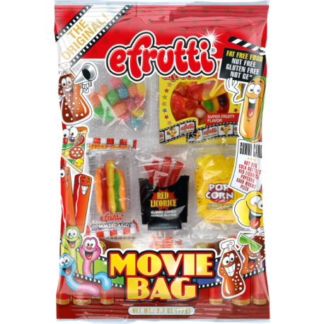 Efrutti Movie Night Theme Gummy Bag, 2.7 oz.