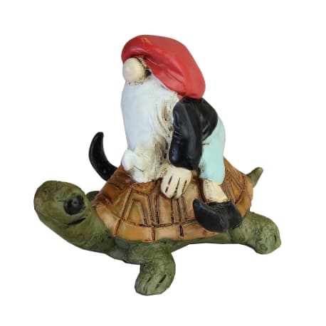 Top Land Trading Gnome Sitting on Turtle Figurine