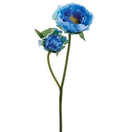 Allstate Floral Blue Delphinium Peony Spray, 19 in.