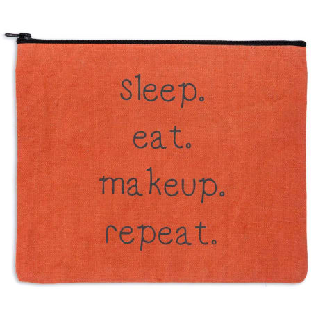 Colonial Tin Works Eat Sleep Makeup Repeat Travel Bag, 11 in.
