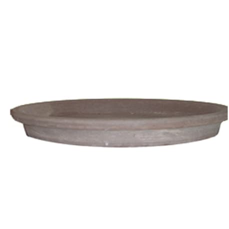 Border Concepts Chocolate Marbled Clay Waterproof Saucer, 9.5 in.