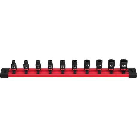 Milwaukee SHOCKWAVE™ Impact Duty™ 10-PC 1/4" Drive SAE Standard 6-Point Sockets