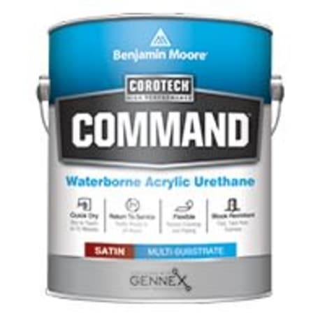 Benjamin Moore Corotech Command Satin Tint X2 Waterborne Urethane, 1 Gallon