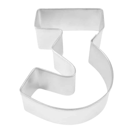 R&M International Number 3 Cookie Cutter, 3.25 in.