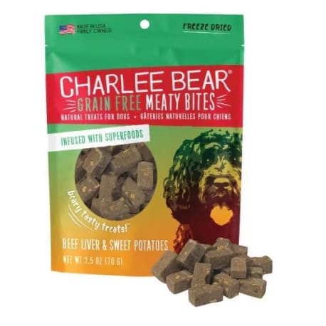 Charlee Bear Beef, Liver and Sweet Potatoes Grain Free Meaty Bites, 2.5 oz.