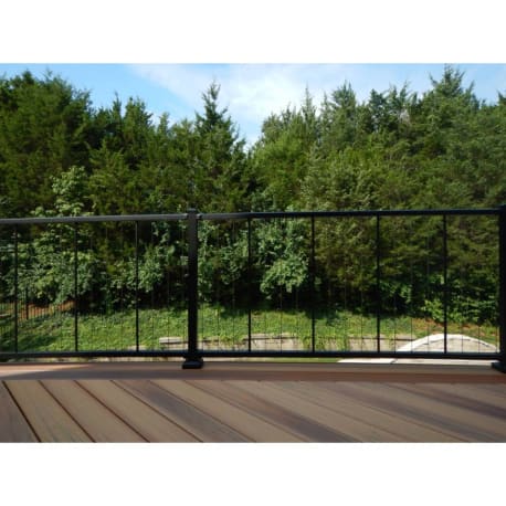 Westbury 6 ft. Black C80 VertiCable Aluminum Railing for Stairs