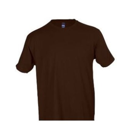 Tultex Unisex Fine Jersey Brown Short Sleeve Shirt, Small