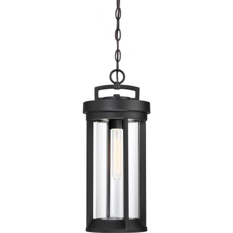 Satco Huron 1 Light Hanging Lantern w/Clear Glass & Aged Bronze Finish, 18"