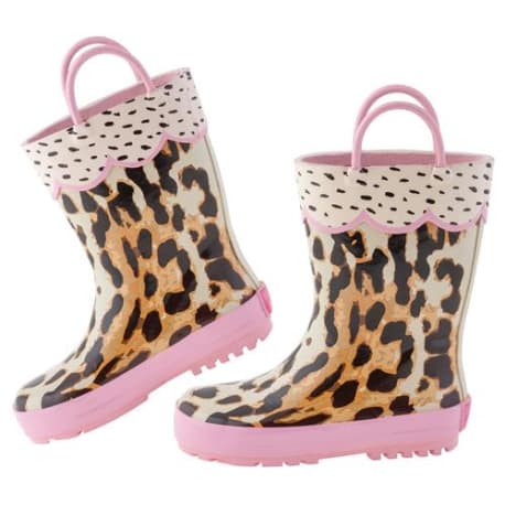 Stephen Joseph Leopard Rain Boots, 8