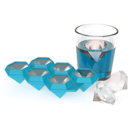 TrueZoo Iced Out Diamond Silicone Ice Cube Tray, 6-Count